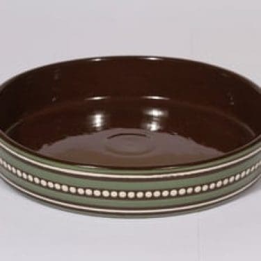 Kupittaan savi vati, käsinmaalattu, suunnittelija Gudrun Raunio, käsinmaalattu, signeerattu