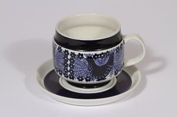 Arabia Sinilintu muki, 50 cl, suunnittelija Raija Uosikkinen, 50 cl, suuri, kuparipainokoriste