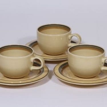 Arabia Taika kahvikupit, 3 kpl, suunnittelija , raitakoriste