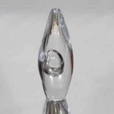 Iittala Orkidea taidelasi, signeerattu, suunnittelija Timo Sarpaneva, signeerattu, pieni, numeroitu