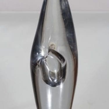 Iittala Orkidea taide-esine, signeerattu, suunnittelija Timo Sarpaneva, signeerattu, massiivinen