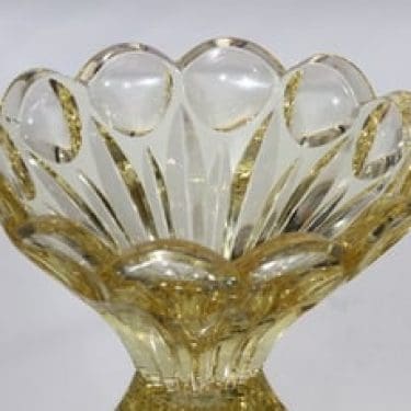 Riihimäen lasi Kullero taide-esine, signeerattu, suunnittelija Aimo Okkolin, signeerattu