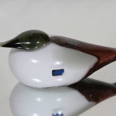 Nuutajärvi koristelintu, Haahka, suunnittelija Oiva Toikka, Haahka, signeerattu