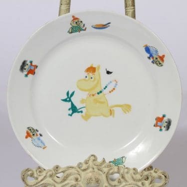 Arabia Muumi lasten lautanen, matala, suunnittelija Tove Slotte, matala, serikuva