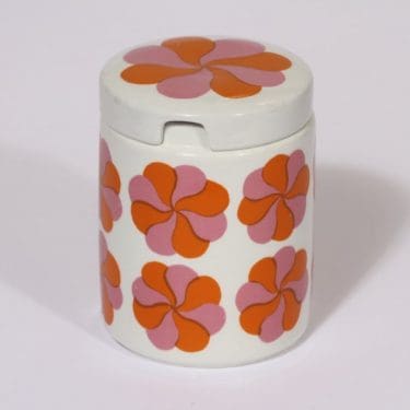 Arabia Mamselli purnukka, serikuva, suunnittelija Gunvor Olin-Grönqvist, serikuva, retro