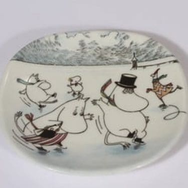 Arabia Muumi koristelautanen, suunnittelija Tove Slotte, pieni, serikuva