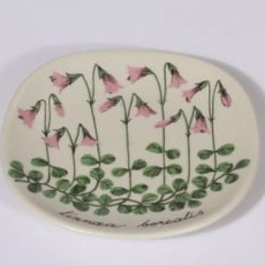 Arabia Botanica koristelautanen, suunnittelija Esteri Tomula, pieni, serikuva