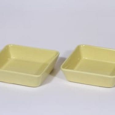 Arabia Kilta kulhot, keltainen lasite, 2 kpl, suunnittelija Kaj Franck, pieni