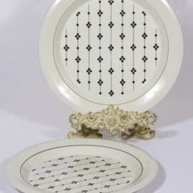 Arabia Kartano lautaset, matala, 2 kpl, suunnittelija Esteri Tomula, matala, serikuva