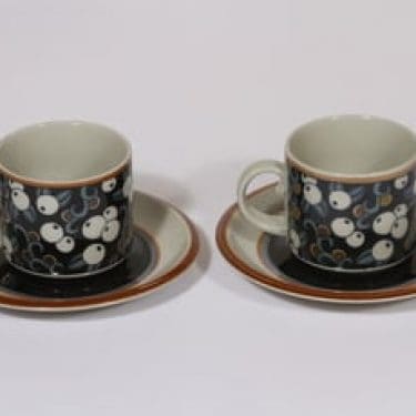 Arabia Taika kahvikupit, 20 cl, 2 kpl, suunnittelija Inkeri Leivo, 20 cl, erikoiskoriste, retro