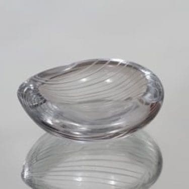 Iittala 3336 taide-esine, signeerattu, suunnittelija Tapio Wirkkala, signeerattu, pieni, viivahiottu