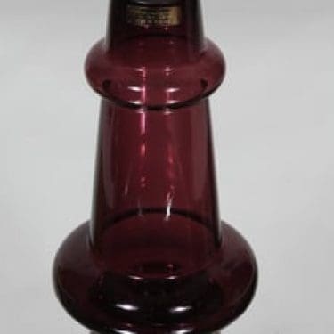 Riihimäen lasi 1466 maljakko, lila, suunnittelija Tamara Aladin,