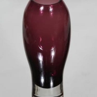 Riihimäen lasi Nimipäivä maljakko, signeerattu, suunnittelija Aimo Okkolin, signeerattu