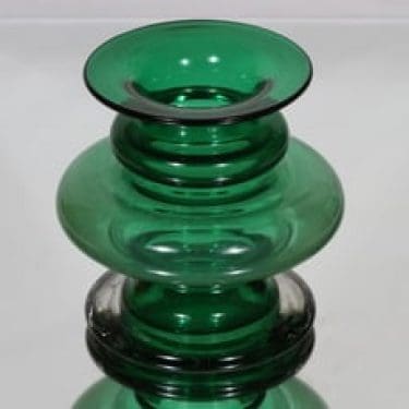 Riihimäen lasi Tornado maljakko, vihreä, suunnittelija Tamara Aladin,