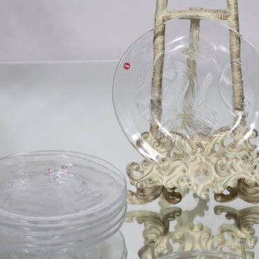 Nuutajärvi Pioni lautaset, pieni, 6 kpl, suunnittelija Oiva Toikka, pieni