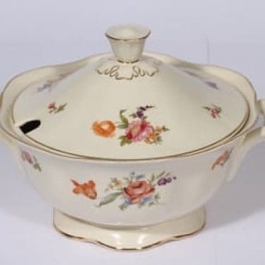 Arabia Kesäkukka liemimalja, suunnittelija , siirtokuva, kukka-aihe