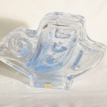 Riihimäen lasi Lintu taidelasi, signeerattu, suunnittelija Helena Tynell, signeerattu