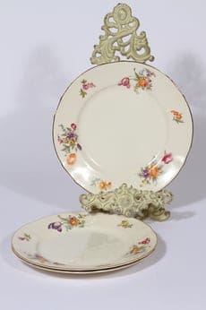 Arabia Kesäkukka lautaset, matala, 3 kpl, suunnittelija , matala, siirtokuva, kukka-aihe