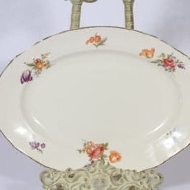 Arabia Kesäkukka vati, suunnittelija , soikea, siirtokuva, kukka-aihe