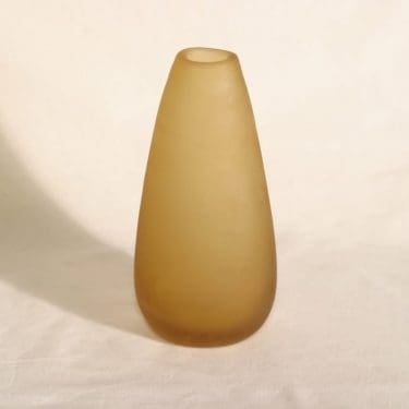 Riihimäen lasi Meripihka maljakko, signeerattu, suunnittelija Nanny Still, signeerattu, 6407-1