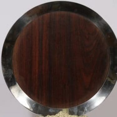 Kultakeskus TW 142 tarjotin, hopea, suunnittelija Tapio Wirkkala, puu