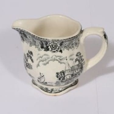 Arabia Maisema kermakko, musta, suunnittelija , kuparipainikoriste