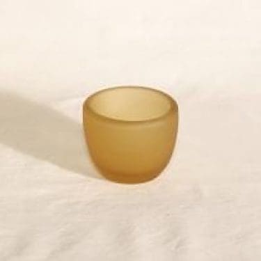 Riihimäen lasi Meripihka savukekuppi, signeerattu, suunnittelija Nanny Still, signeerattu, 6407-4