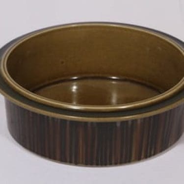 Arabia Kosmos vuoka, ruskea, suunnittelija Gunvor Olin-Grönqvist, puhalluskoriste