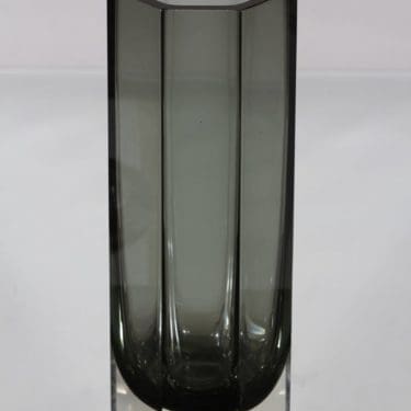 Nuutajärvi Pultti maljakko, harmaa, suunnittelija Kaj Franck, suuri, massiivinen