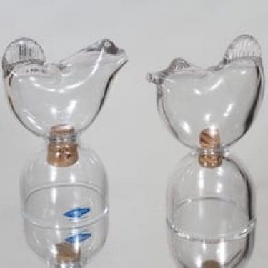 Nuutajärvi Tipu sirottajat, kirkas, 2 kpl, suunnittelija Kerttu Nurminen,