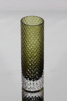 Riihimäen lasi 1491 maljakko, vihreä, suunnittelija Tamara Aladin, pieni