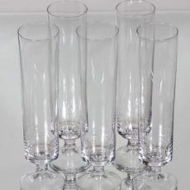 Iittala Karelia kuohuviinilasit, kirkas, 5 kpl, suunnittelija Tapio Wirkkala,