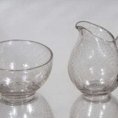 Nuutajärvi GN 28 sokerikko ja kermakko, kirkas, suunnittelija Gunnel Nyman,