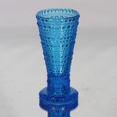 Nuutajärvi Kastehelmi kääntömaljakko, turkoosi, suunnittelija Oiva Toikka,