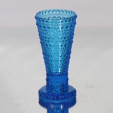 Nuutajärvi Kastehelmi kääntömaljakko, turkoosi, suunnittelija Oiva Toikka,