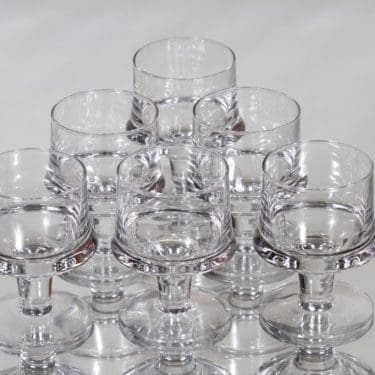 Iittala Tavastia väkeväviinilasit, 10 cl, 6 kpl, suunnittelija Tapio Wirkkala, 10 cl