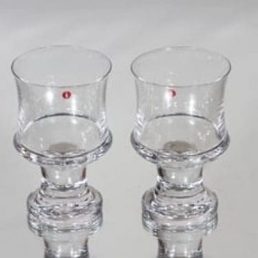 Iittala Tavastia punaviinilasit, kirkas, 2 kpl, suunnittelija Tapio Wirkkala,