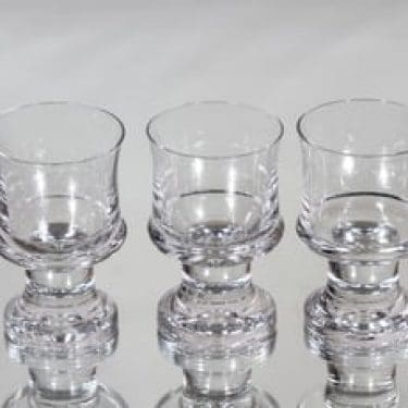 Iittala Tavastia valkoviinilasit, kirkas, 3 kpl, suunnittelija Tapio Wirkkala,