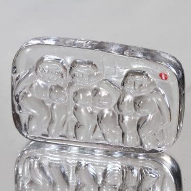 Iittala Saunanaiset koriste-esine, kirkas, suunnittelija Jorma Vennola,