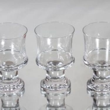 Iittala Tavastia punaviinilasit, kirkas, 3 kpl, suunnittelija Tapio Wirkkala,