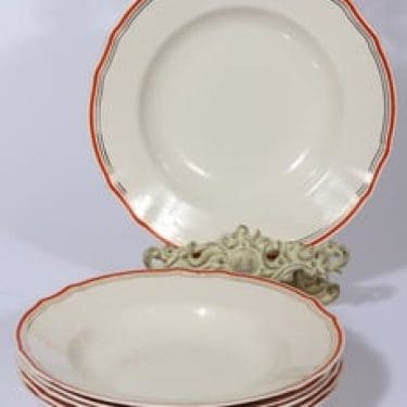 Arabia Martta lautaset, syvä, 6 kpl, suunnittelija , syvä, raitakoriste