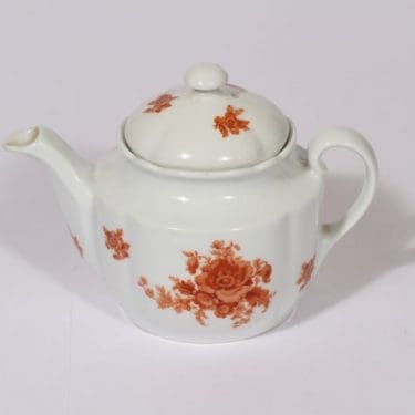 Arabia kukkakuvio teekaadin, oranssi, suunnittelija , pieni, siirtokuva, kukka-aihe