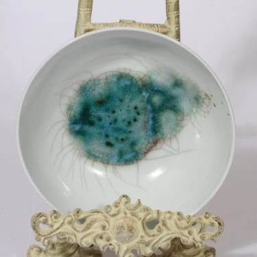 Arabia koristekulho, käsinmaalattu, suunnittelija Raija Tuumi, käsinmaalattu, käsindreijattu, signeerattu