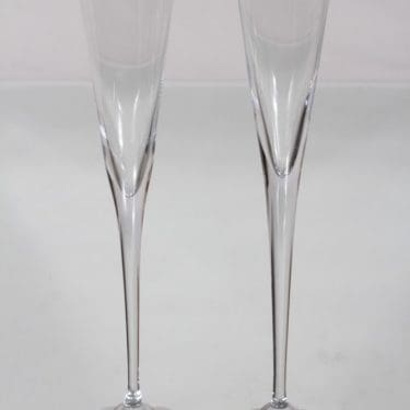 Nuutajärvi Aurora kuohuviinilasit, kirkas, 2 kpl, suunnittelija Heikki Orvola,