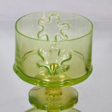 Riihimäen lasi Kasperi kulho, jalallinen, suunnittelija Erkkitapio Siiroinen, jalallinen