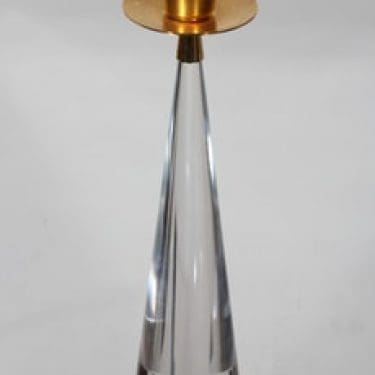 Iittala Ascot kynttilänjalka, kirkas, suunnittelija Timo Sarpaneva, kullattu