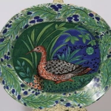 Arabia Hubertus paistivati, Pro Arte, suunnittelija Dorrit von Fieandt, Pro Arte, soikea, serikuva, lintuaihe