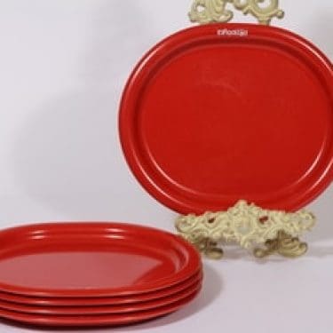 Sarvis Pitopöytä lautaset, matala, 5 kpl, suunnittelija Kaj Franck, matala, soikea