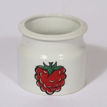 Arabia Tutti Frutti purnukka, vadelma, suunnittelija Ulla Procope, vadelma, serikuva