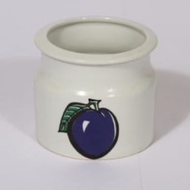 Arabia Tutti Frutti purnukka, luumu, suunnittelija Ulla Procope, luumu, serikuva